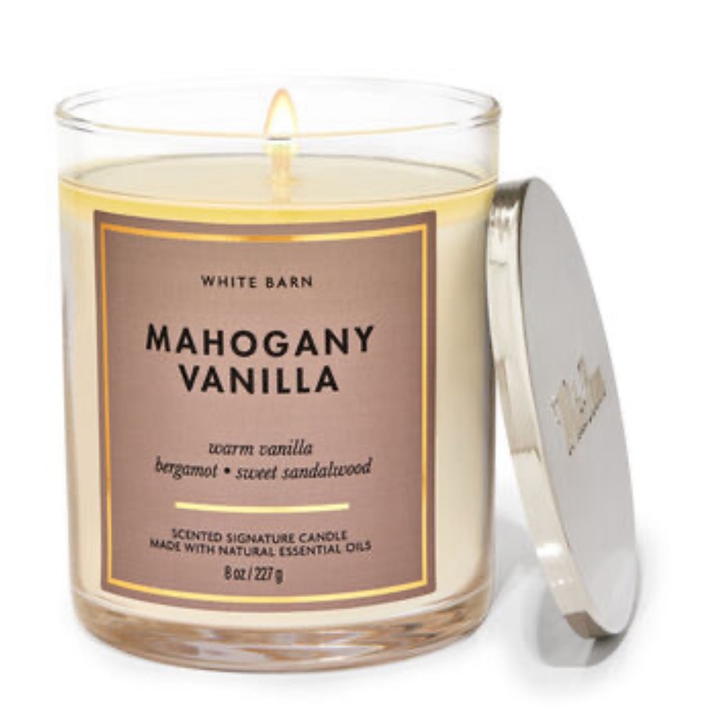 Mahogany Vanilla 1 Wick Bath and Body works signature scents candle line